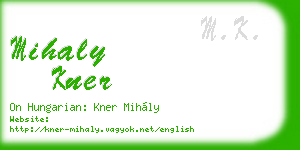 mihaly kner business card